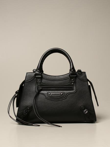 BALENCIAGA: Neo city bag grained leather - Black | Balenciaga handbag 638521 15Y47 online on GIGLIO.COM