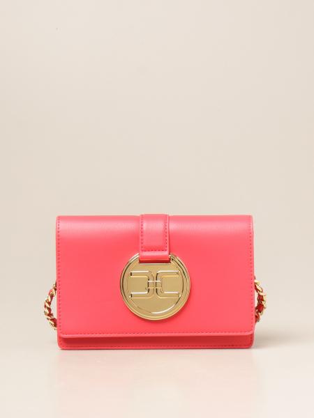 ELISABETTA FRANCHI: bag in synthetic leather with logo - Amaranth ...