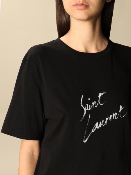 SAINT LAURENT: cotton t-shirt with logo | T-Shirt Saint Laurent 