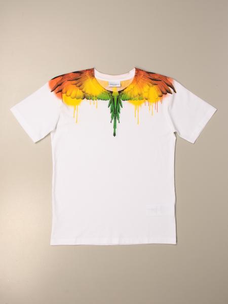 Marcelo Burlon cotton t-shirt with bird feathers