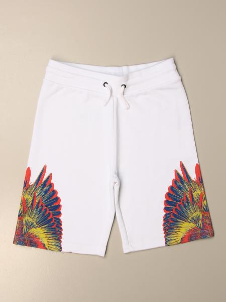 Marcelo Burlon cotton jogging shorts with bird feathers