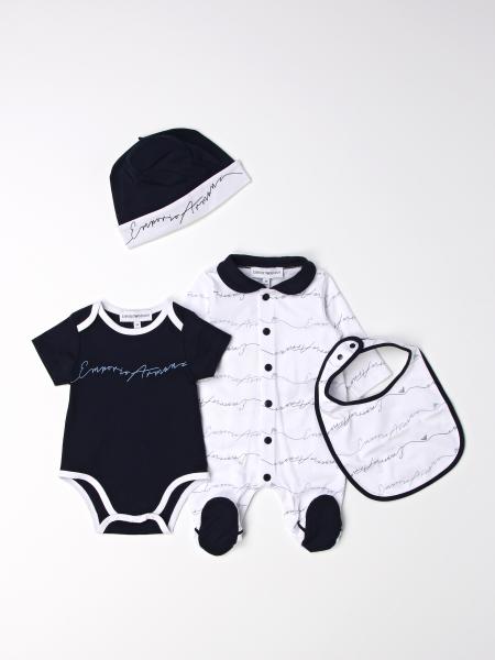 Emporio Armani Long onesie + short onesie + bib + hat set