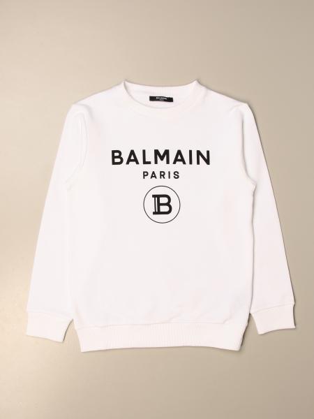 Balmain crewneck sweatshirt in cotton with logo