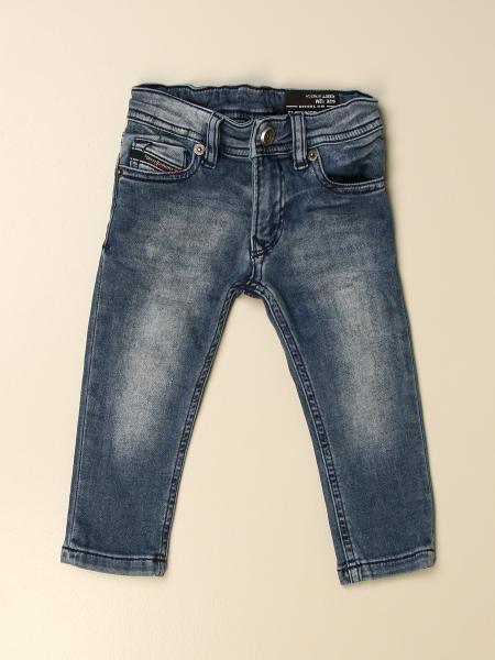 Sleenker Diesel jeans in denim with 5-pocket breaks