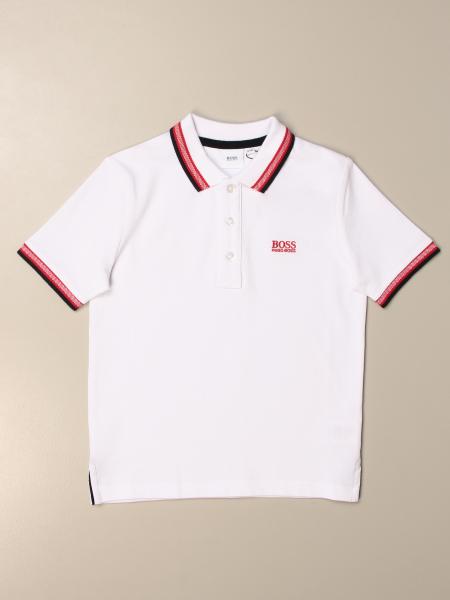 Autorisatie Elastisch een keer Hugo Boss Outlet: polo shirt for boys - White | Hugo Boss polo shirt J25L13  online on GIGLIO.COM