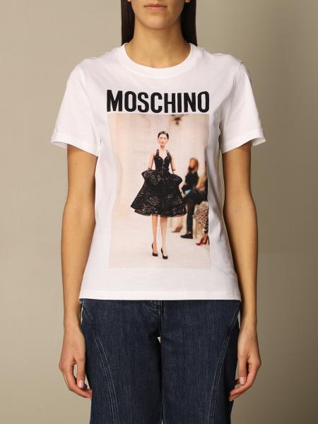 MOSCHINO COUTURE: T-shirt with show print - White | Moschino Couture t ...