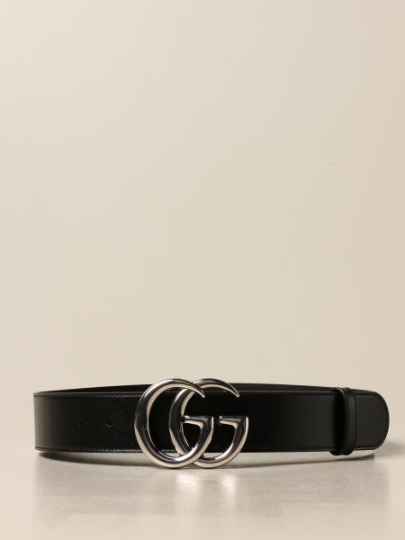 functie Odysseus Wijzigingen van GUCCI: Marmont leather belt - Black | Gucci belt 400593 0YA0P online on  GIGLIO.COM