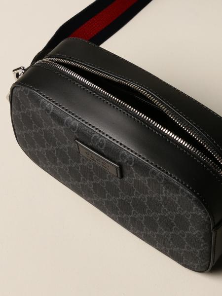 GUCCI: Borsa a tracolla in tessuto GG supreme - Nero | Borsa Gucci 574886  K5RLN GIGLIO.COM