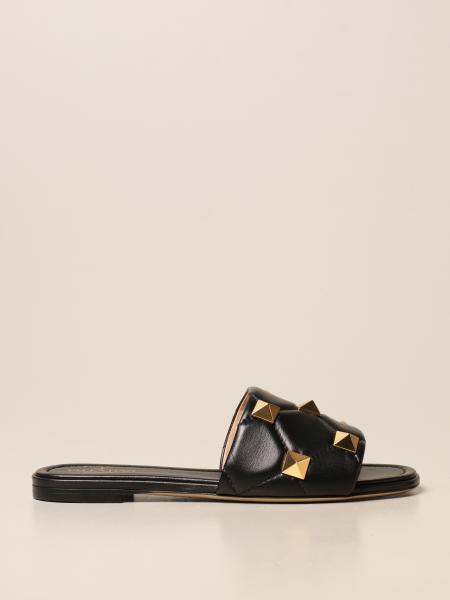 Mule Slide Roman Stud Valentino Garavani in pelle con maxi borchie