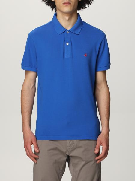Brooksfield Outlet: polo shirt in pique cotton with logo - Blue 2 ...