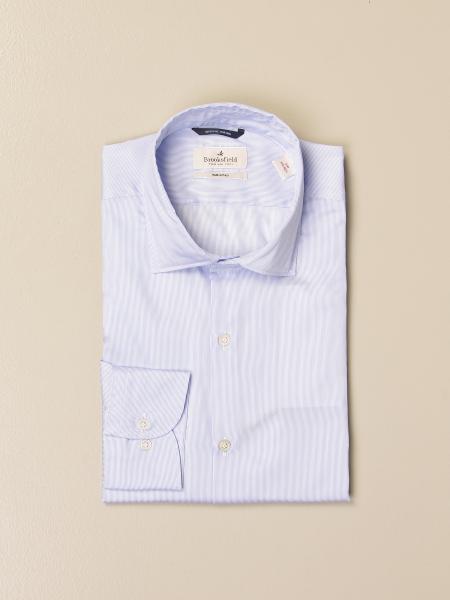 Brooksfield shirt in superfine cotton twill with micro stripes