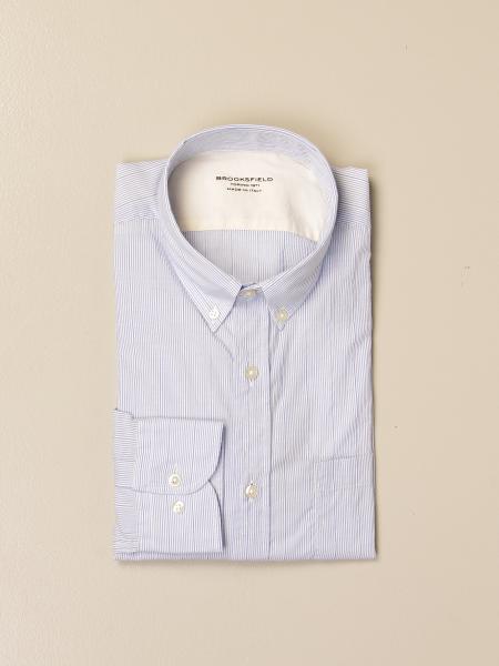 Brooksfield shirt in micro-striped linen