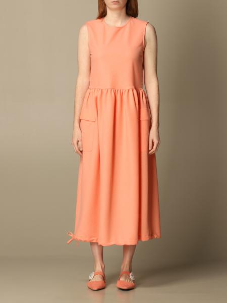 EMPORIO ARMANI: dress with pockets - Pink | Emporio Armani dress 3K2A7G  2JQHZ online on 