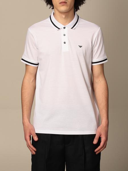 mens white armani polo