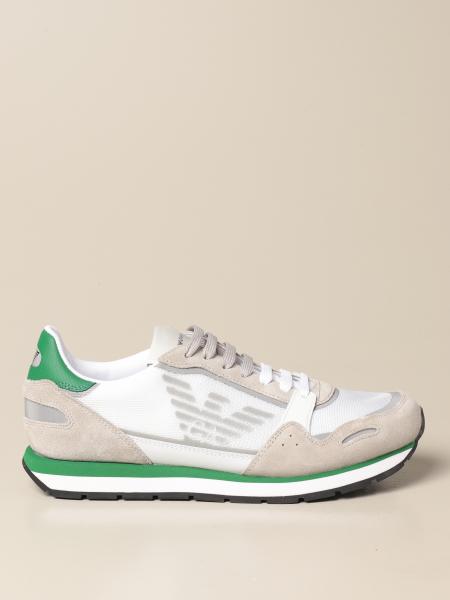 Emporio Armani sneakers in mesh and suede