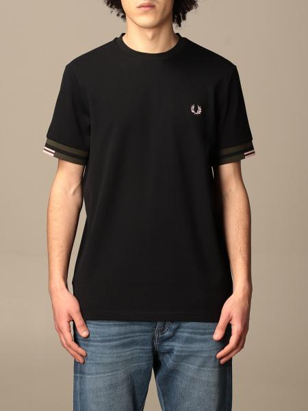 Ongepast Gespierd Jong FRED PERRY: cotton t-shirt - Black | Fred Perry t-shirt M1601 online on  GIGLIO.COM