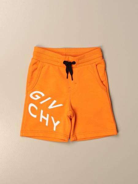 Givenchy Outlet: jogging bermuda shorts in cotton with logo - Orange | Givenchy  shorts H24119 online on 