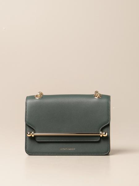 STRATHBERRY: East/west mini leather bag - Bottle Green  Strathberry mini  bag EAST/WEST MINI - W online at