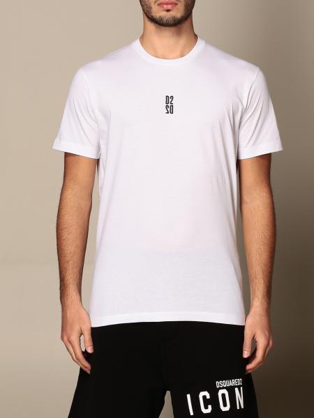 Dsquared2 T-shirt cropped in cotone con logo DQ2931-D0015 main image 1