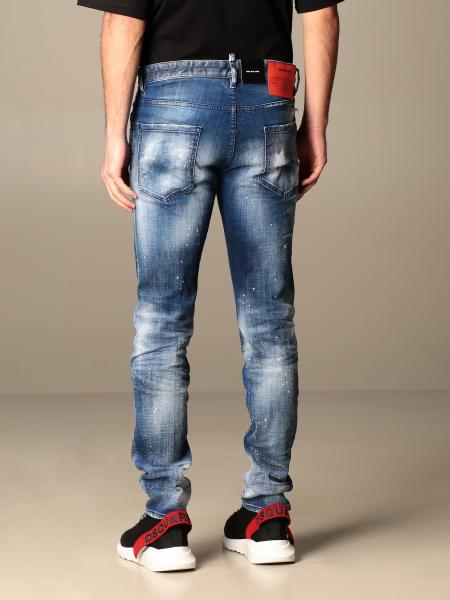 DSQUARED2: Cool Guy 5-pocket jeans in used denim with tears | Jeans ...