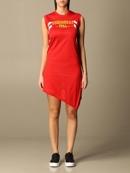 Dsquared2 cotton t-shirt dress with 1964 logo