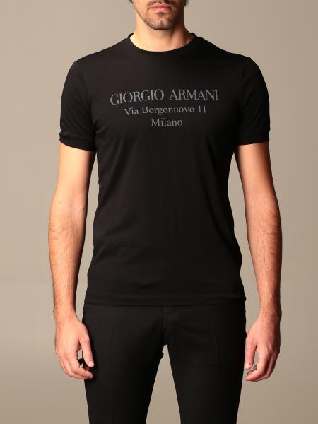 GIORGIO ARMANI：Tシャツ メンズ - ブラック | GIGLIO.COMオンラインのGiorgio Armani Tシャツ 3GST57  SJMCZ