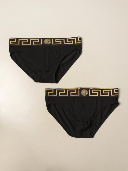 Set of 2 Versace Beachwear briefs with Greek and medusa head