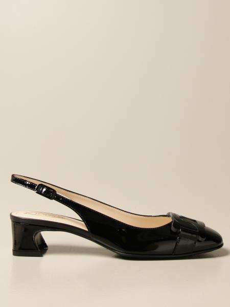 Tod's women: Tod's sandal in shiny leather with chain