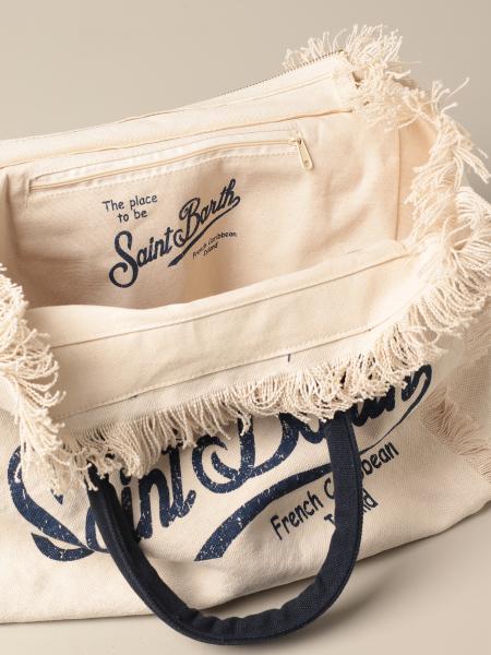 MC2 SAINT BARTH: Vanity shopper bag in canvas - White | Tote Bags Mc2 ...