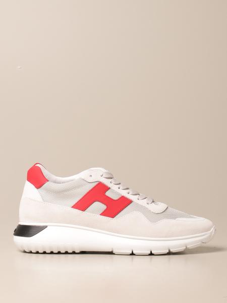 Sneakers Interactive3 Hogan in pelle camoscio e micro rete