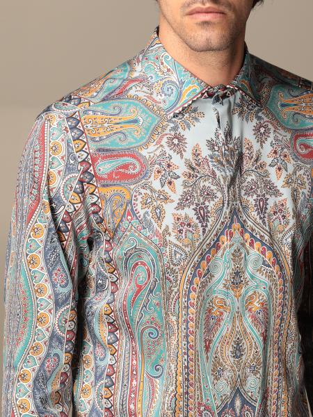 Etro shirt in paisley patterned cotton | Shirt Etro Men Gnawed Blue ...