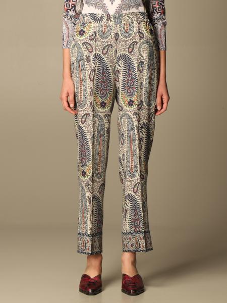 Scheur wagon Waar ETRO: jogging trousers in patterned wool and silk - Blue | Etro pants 14095  4259 online on GIGLIO.COM