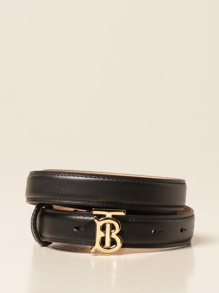 BURBERRY: TB leather belt - Black