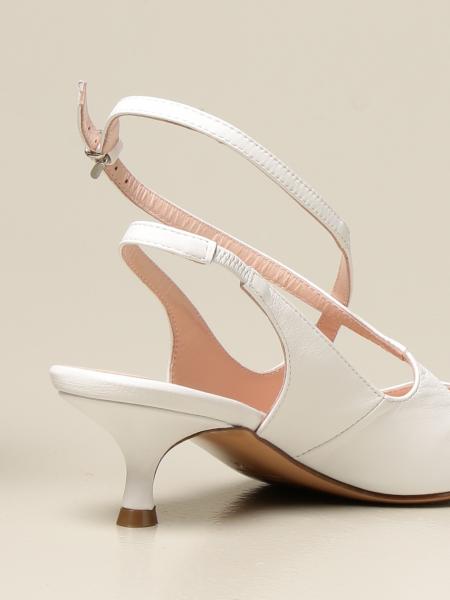 white heeled slingbacks