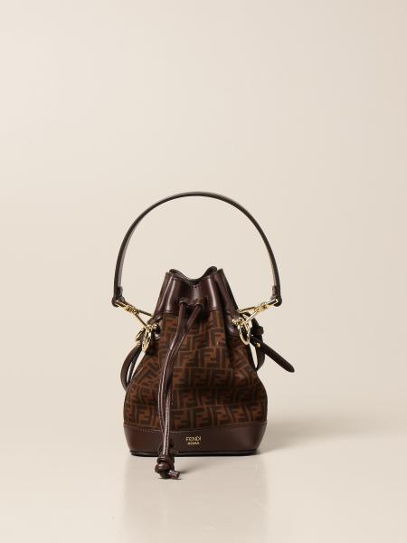 Fendi Mon Tresor Mini Leather & Mesh Bucket Bag