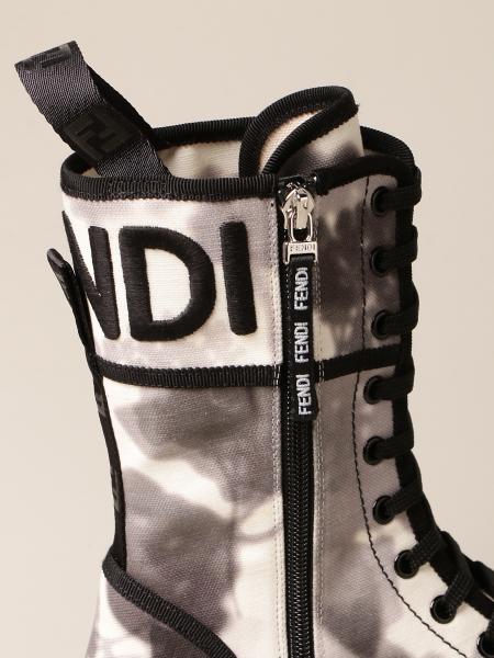 fendi floral combat boots