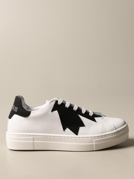 Dsquared2 Junior sneakers in leather with maple leaf