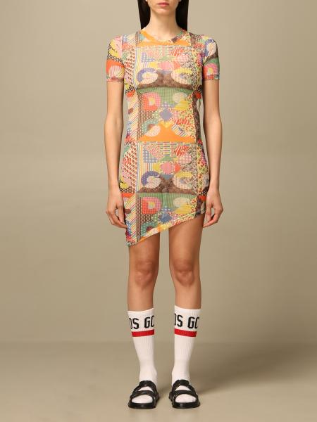 Gcds fitted dress with patchwork print
