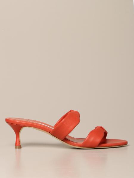 Manolo Blahnik: Pallera Manolo Blahnik sandals in nappa leather
