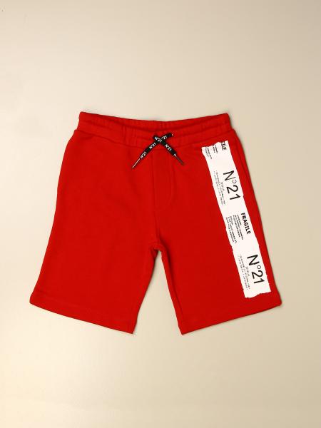Jogging shorts N ° 21 in cotton with logo
