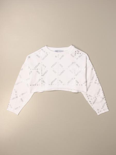 Patrizia Pepe cropped t-shirt with all over logo