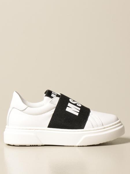 Msgm Kids sneakers in leather with logo