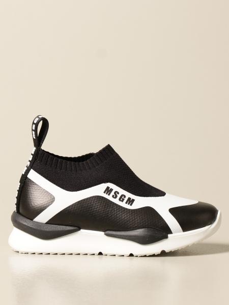 Msgm: Msgm Kids sneakers in knit with contrasts
