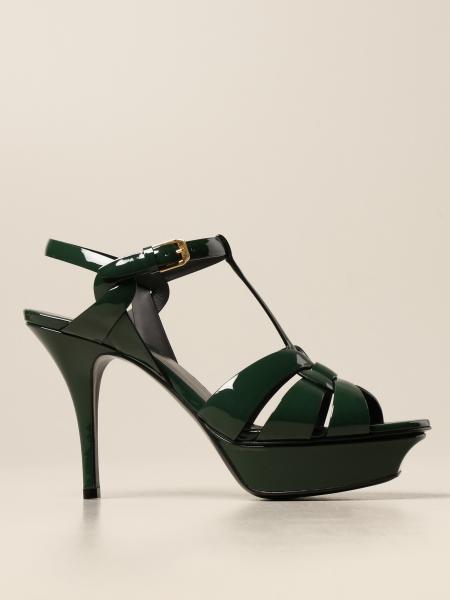 saint laurent green heels