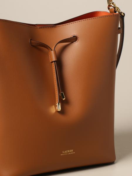 ralph lauren leather bucket bolsa