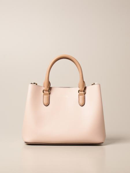 LAUREN RALPH LAUREN: leather bag - Pink