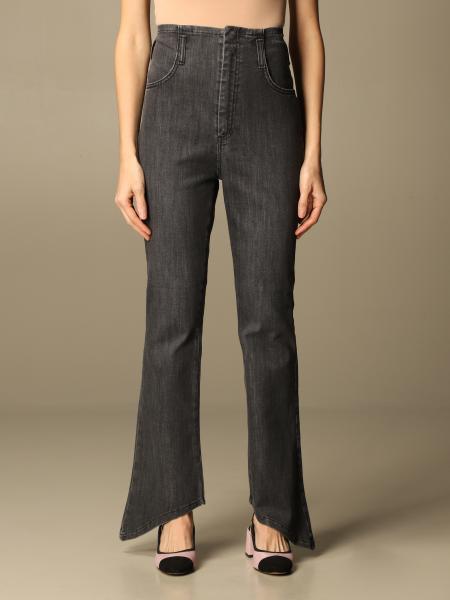 Federica Tosi high-waisted jeans with asymmetrical bottom