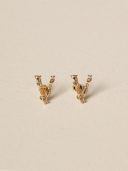 Versace Virtus Stud Earrings in Metallic