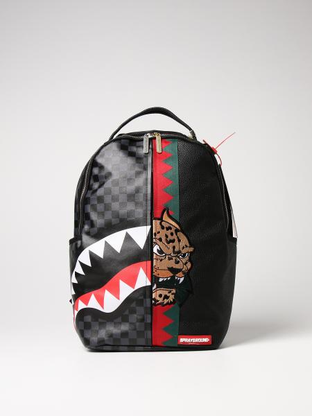 SPRAYGROUND: backpack in vegan leather with patch - Black | Sprayground  backpack 910B3314NSZ online at