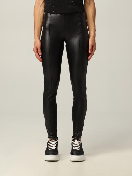 Armani Exchange leggings in synthetic leather with zip on the bottom